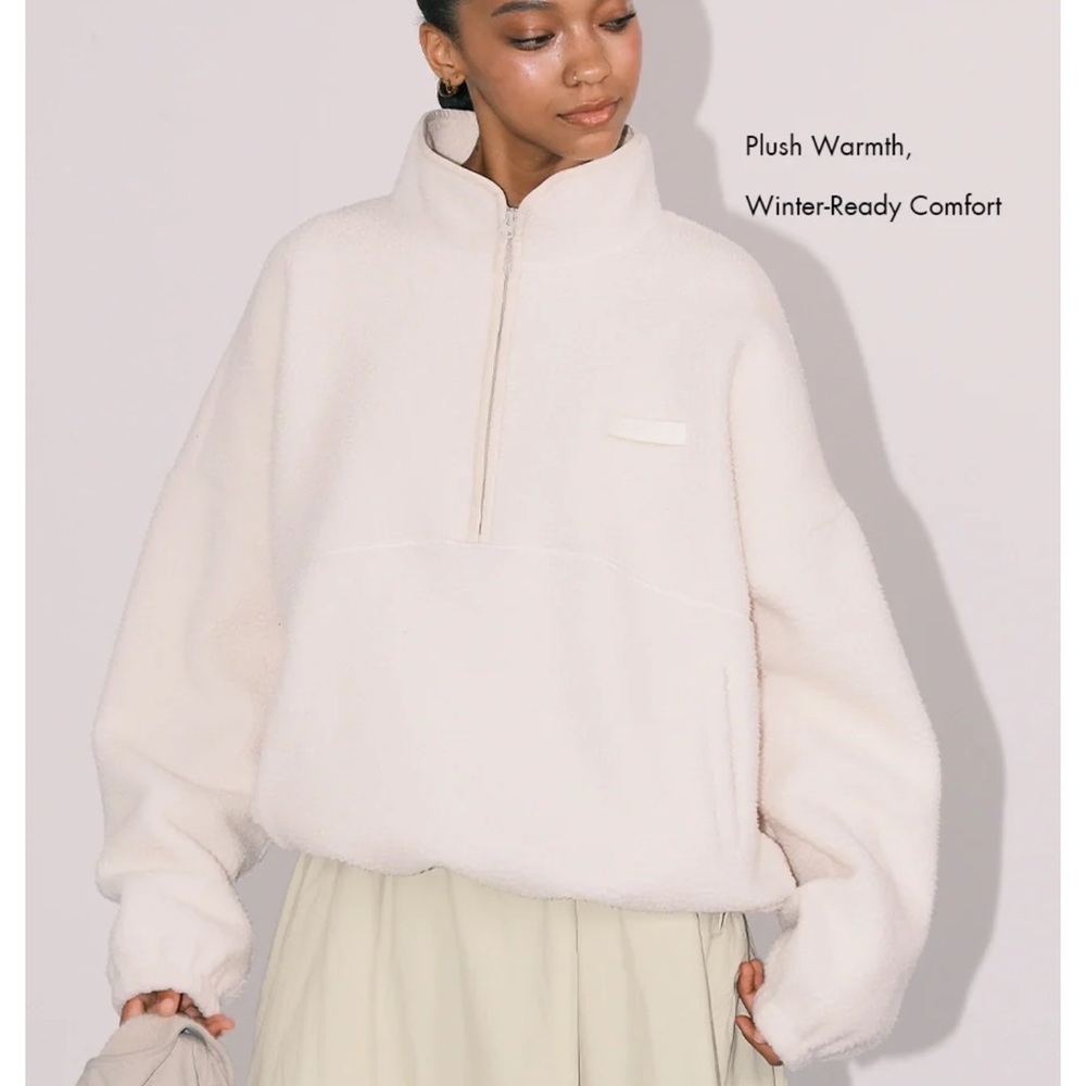 An Action a Day Sherpa Teddy Fleece Half Zip